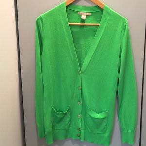 Banana Republic Cardigan Size  Medium. Green.